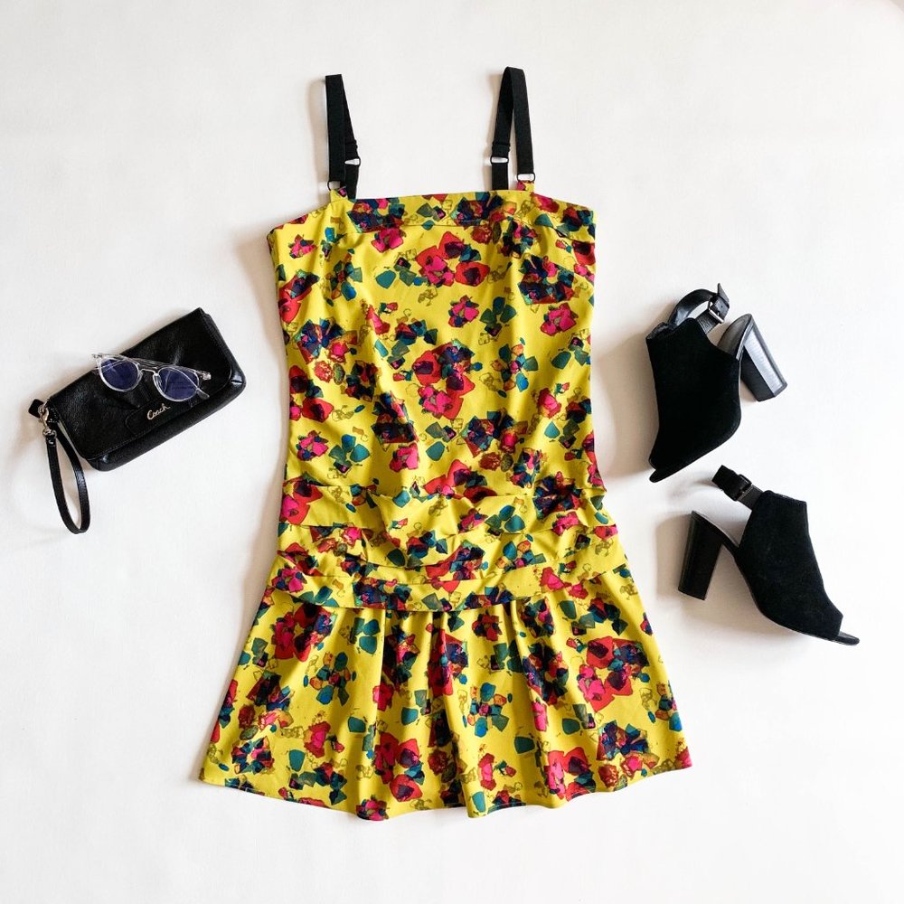 Rachel Rachel Roy Yellow Floral Print Dress